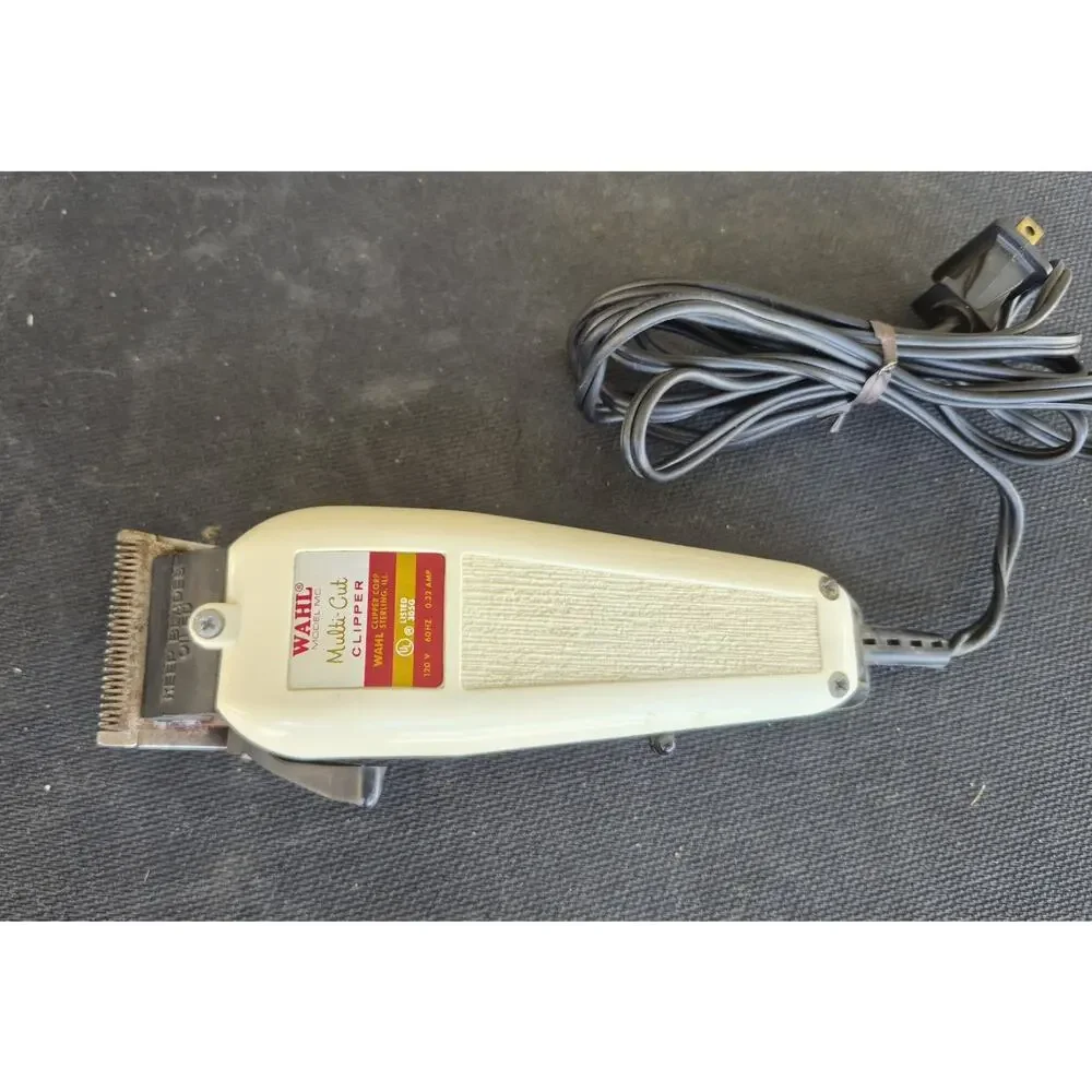 Vintage Wahl Hair Clippers Trimmer Model MC Heavy Guards With Box And Accessorie